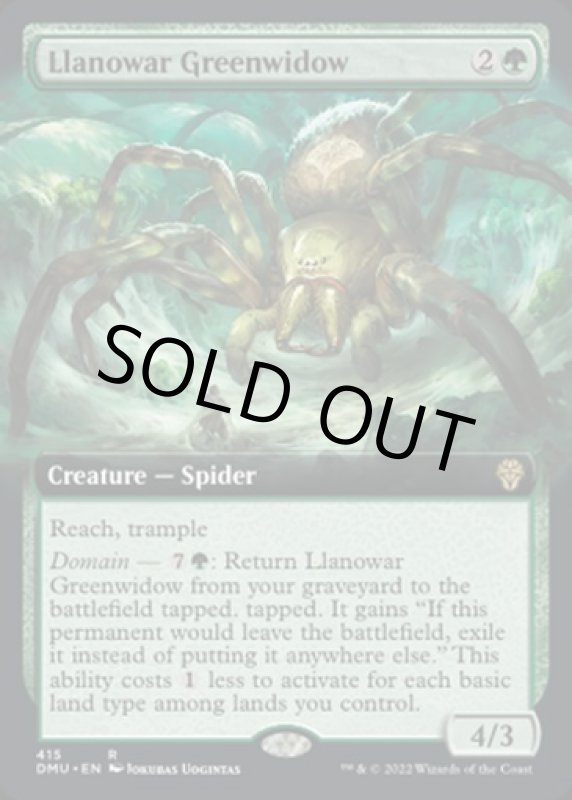 画像2: 【拡張】ラノワールの緑後家蜘蛛/Llanowar Greenwidow (2)