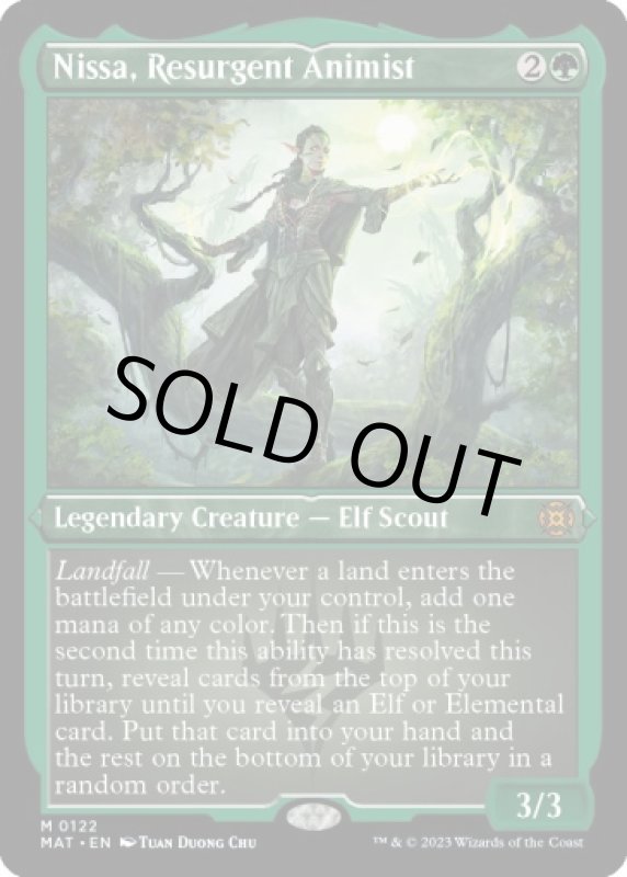 画像2: 【FOIL】【エッチング】復活した精霊信者、ニッサ/Nissa, Resurgent Animist (2)