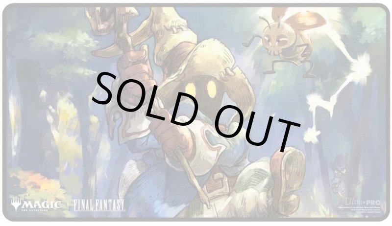 画像1: FinalFantasy【迷える黒魔道士、ビビ】ブラックステッチプレイマット (1)