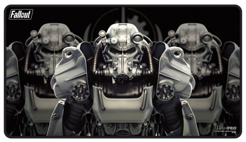 画像1: Fallout Brotherhood of Steel ブラックステッチプレイマット (1)